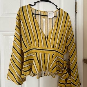 Navy and yellow boutique shirt